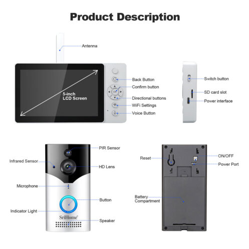 Wireless Video Intercom System-SH054-DH002 - Image 6
