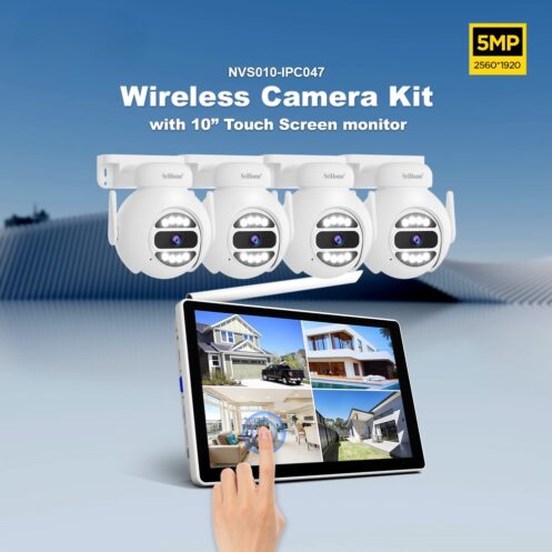 Wireless Camera Kit with 10" Touch Screen Monitor