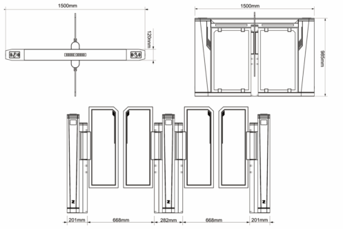Speed Lane Turnstile ZT-923A - Image 3