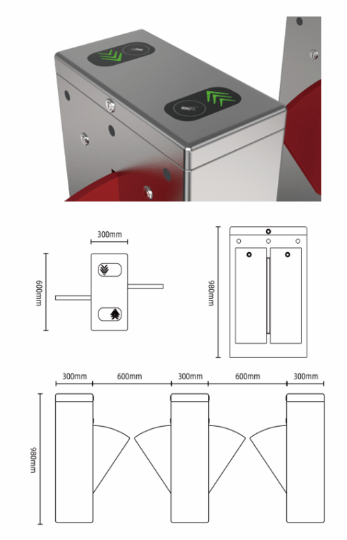 Flap Turnstile ZT-932C - Image 2