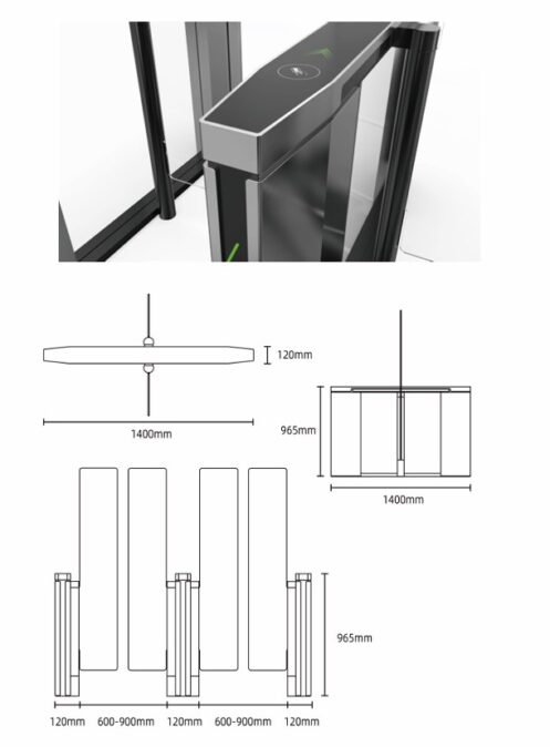 Full Height Barrier Speed Lane Turnstile- ZT986 - Image 2