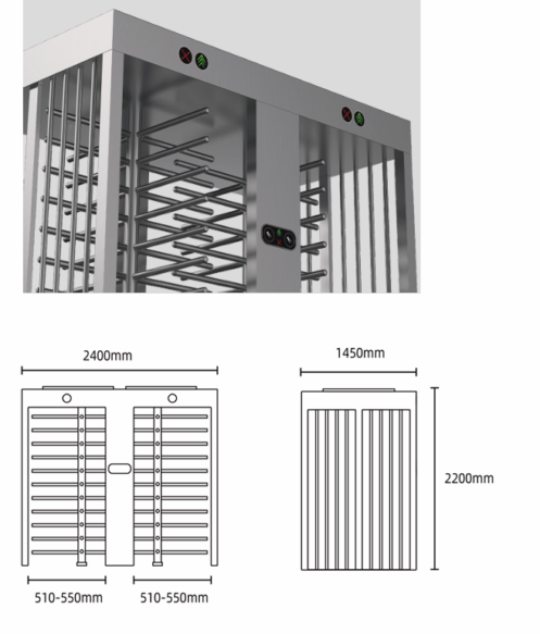Full Height Turnstile  52 51  ZT-826 - Image 2