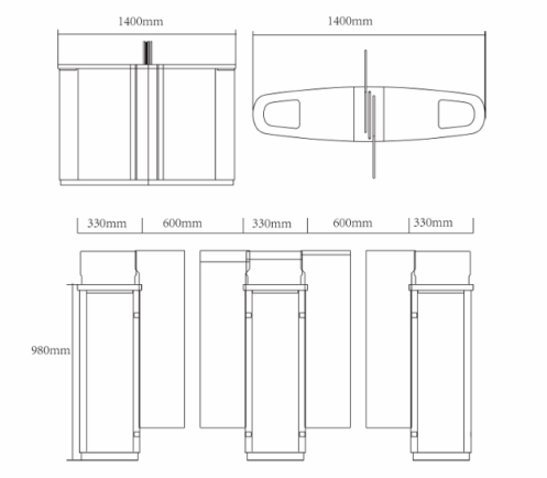 Luxury Sliding Turnstile ZT-955 - Image 2