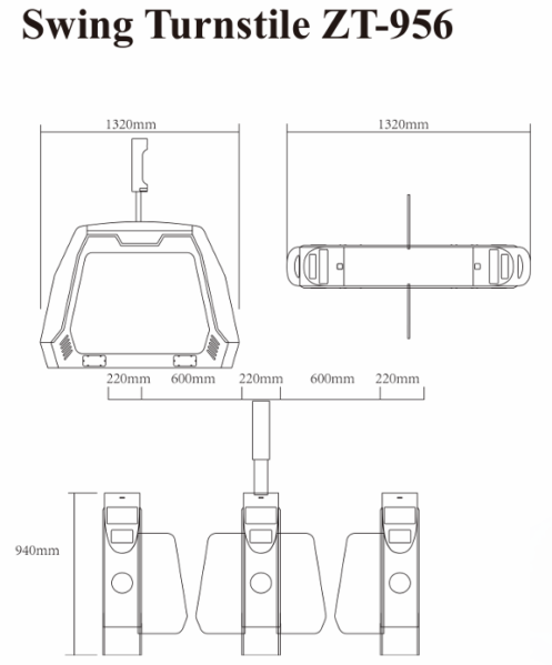 Swing Turnstile ZT-956 - Image 2