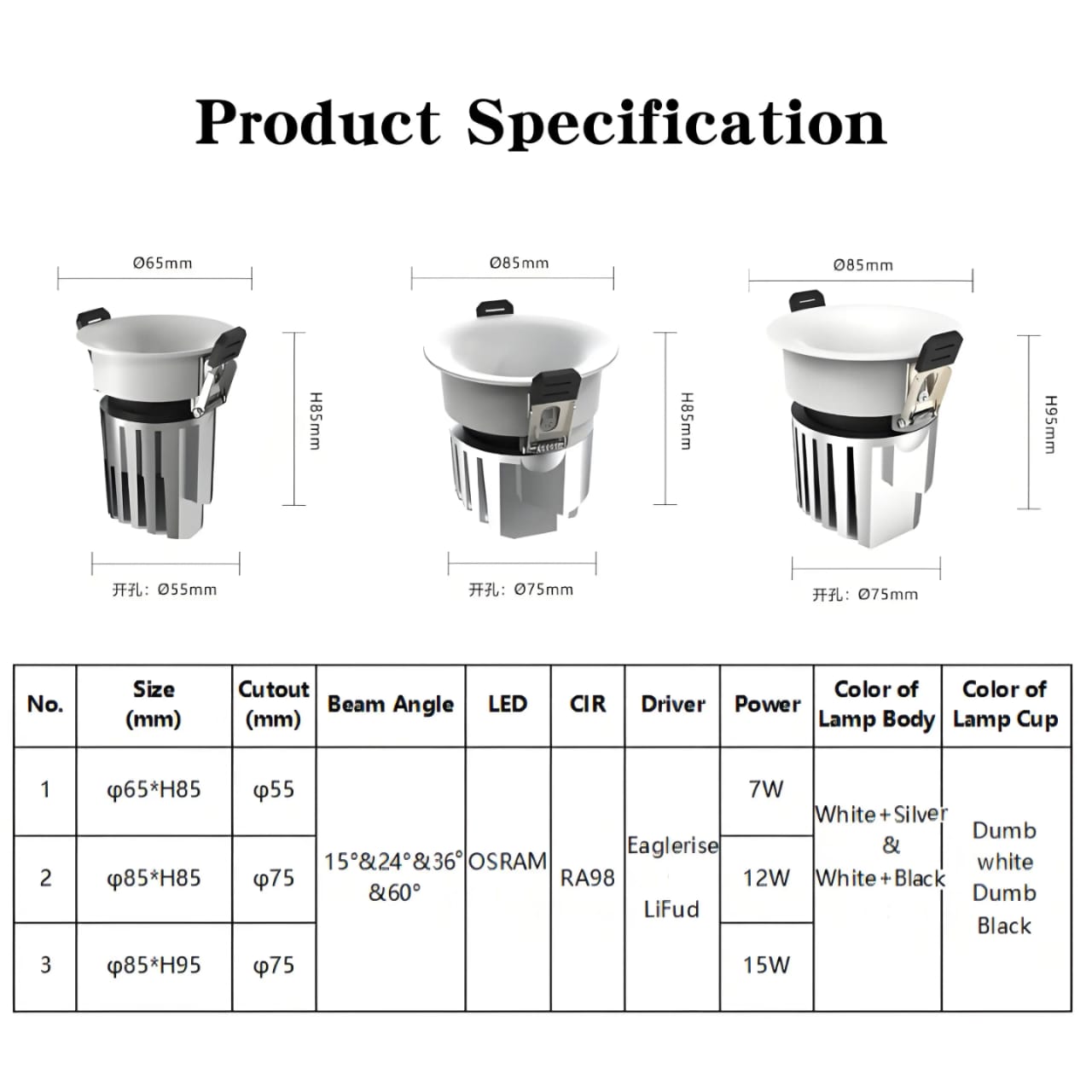 LED Frameless Curved Surface Spotlight - Image 3